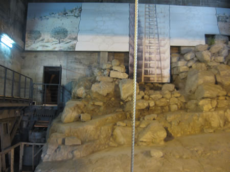 This tower protectected the pool that formed by the Gihon Springs