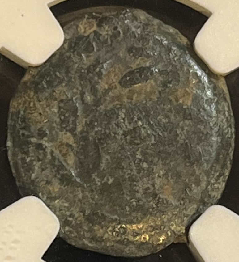 30 AD Pontius Pilate coin Prutah under Tiberius obverse LIZ year 17 in wreath FULL