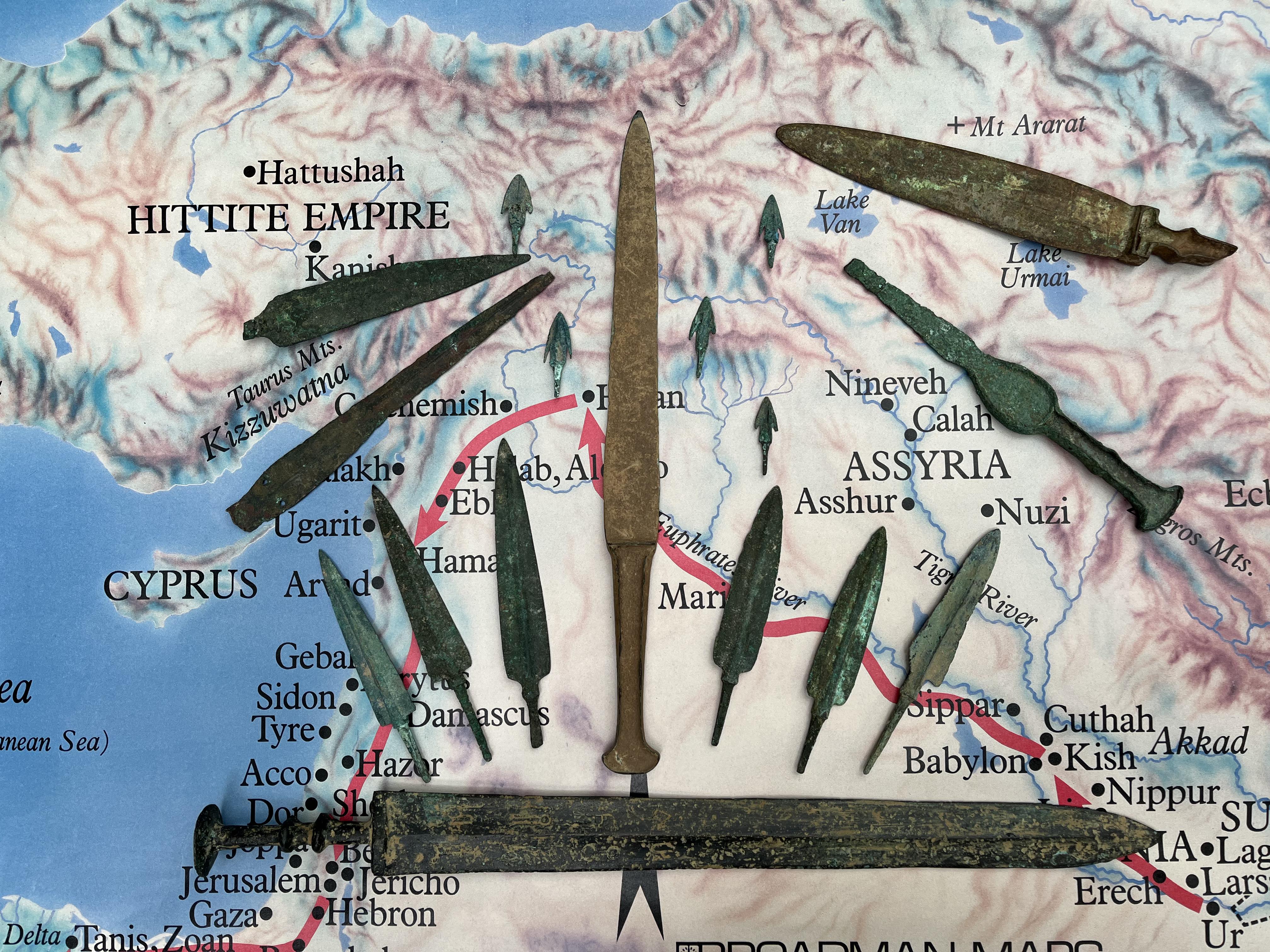 Group of Swords Daggers Spears Arrow Points Heads 3